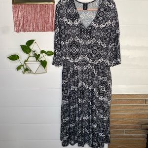 Agnes & Dora black & white dress size XXL EUC